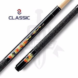 Taco de pool para niños Classic Flames CF-01, negro, 5/16x18, 123cm